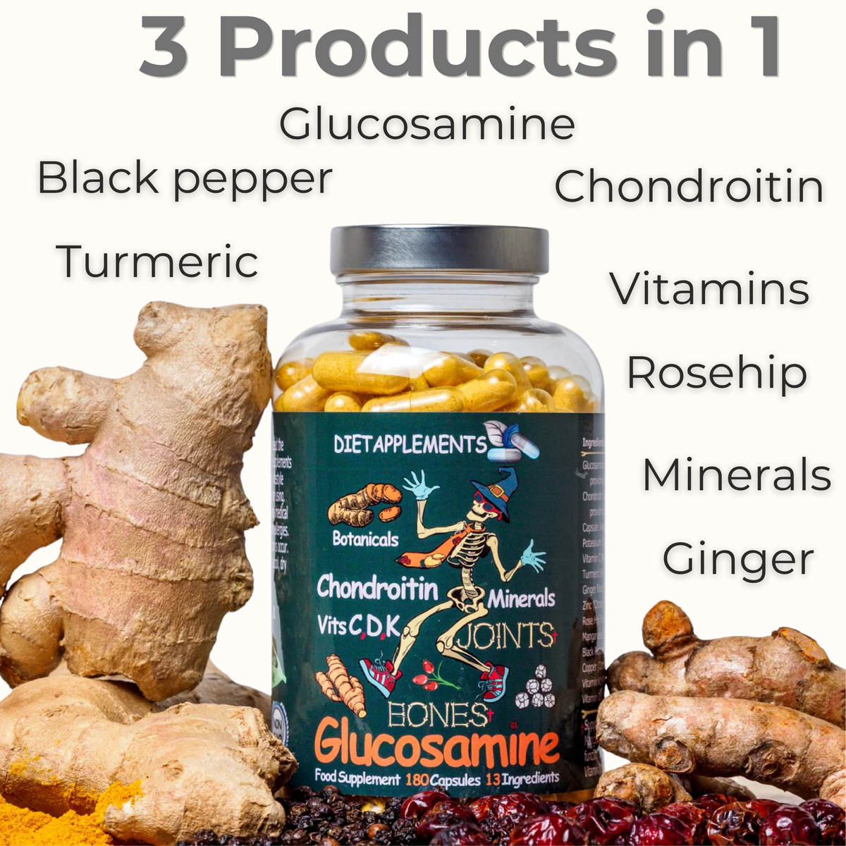 Glucosamine, Chondroitin, Turmeric, Vitamins & Minerals Complex