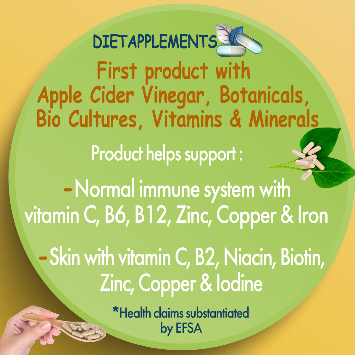 Raw Unfiltered Apple Cider Vinegar with the Mother, Vitamins & Minerals Complex