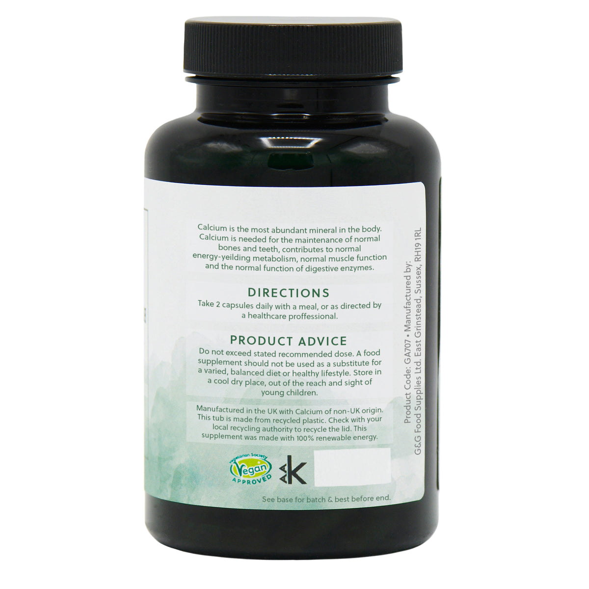 Calcium Citrate 200mg - 120 Vegan Capsules