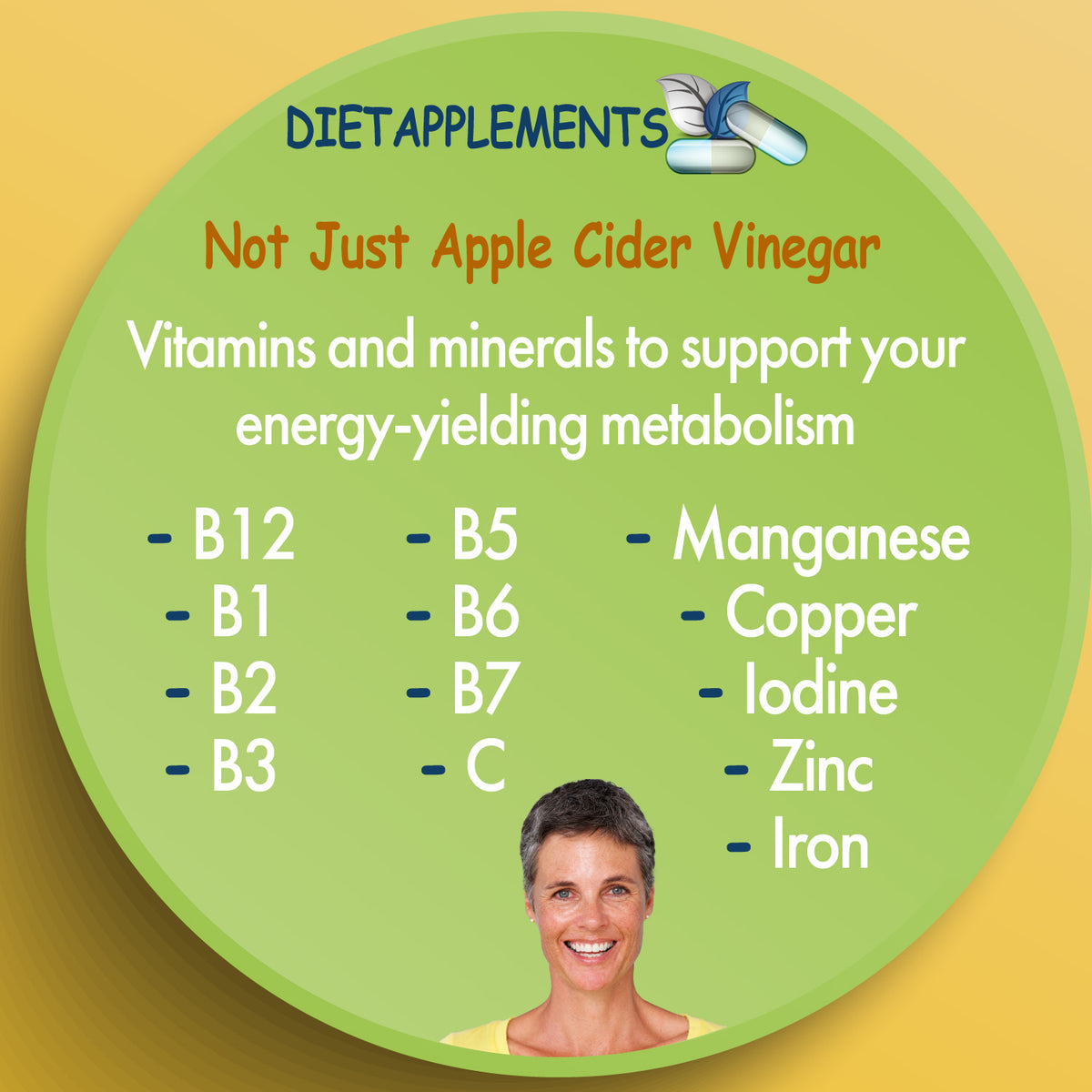 Raw Unfiltered Apple Cider Vinegar with the Mother, Vitamins & Minerals Complex