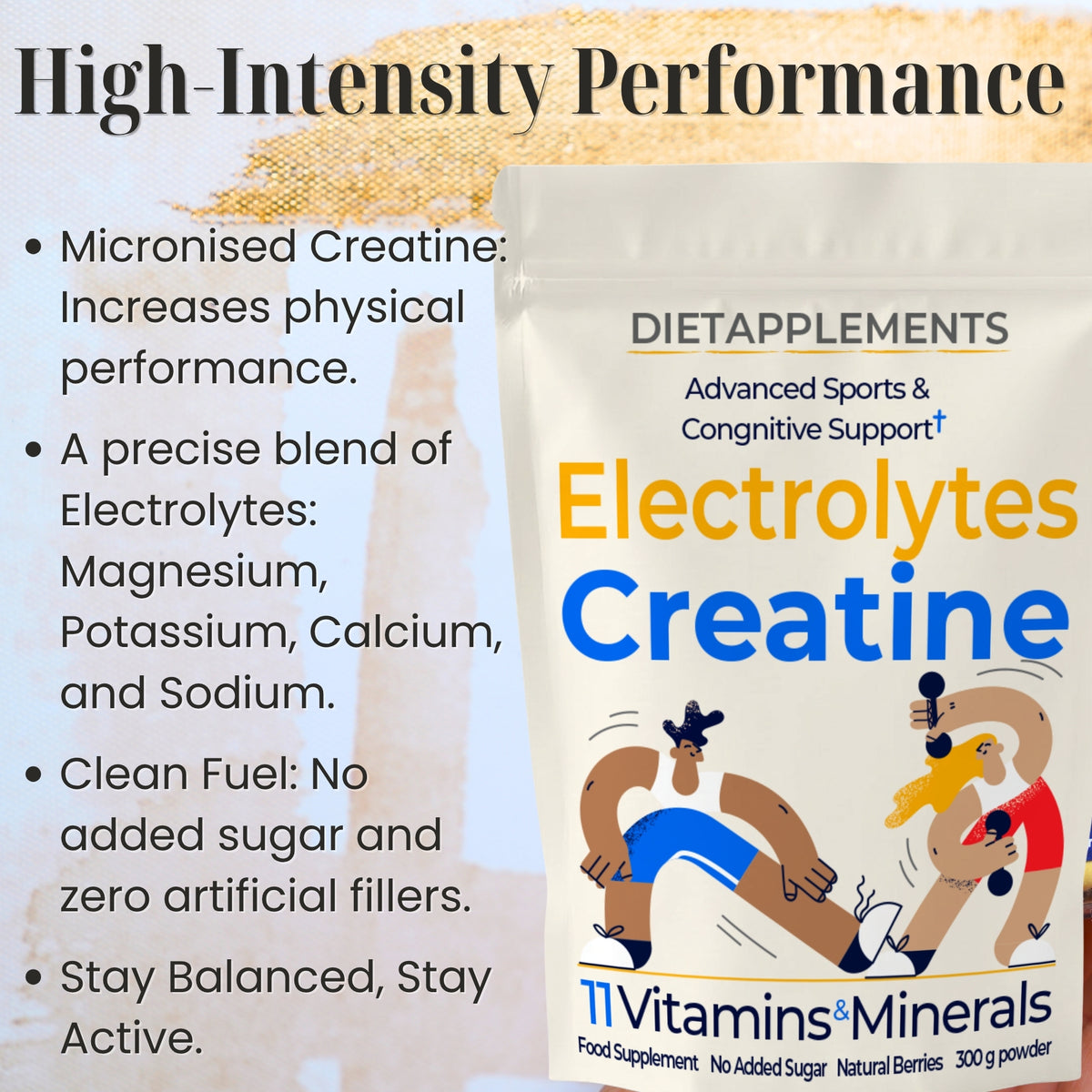 Complete Sports & Cognition Creatine, Electrolytes With 11 Vitamins & Minerals