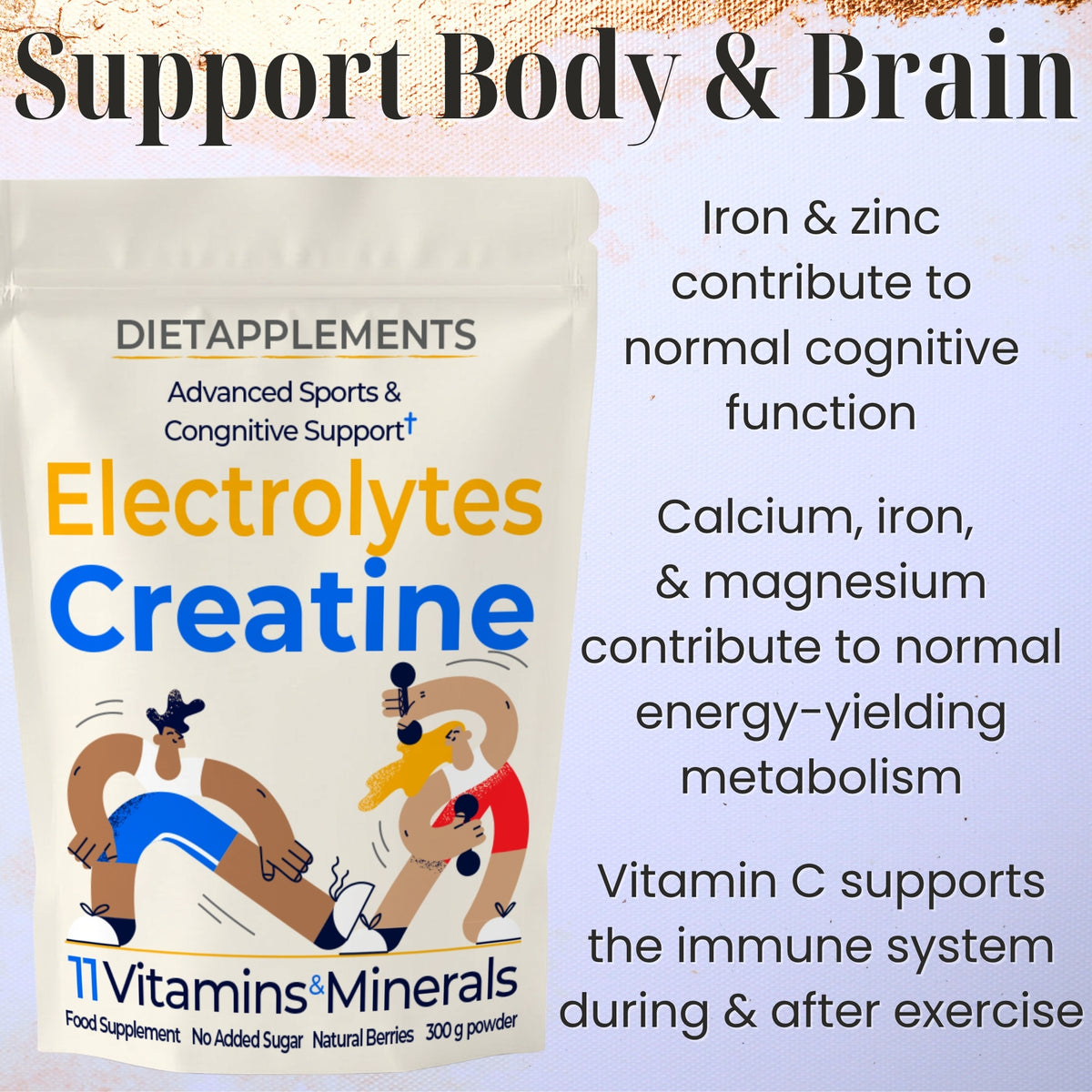 Complete Sports & Cognition Creatine, Electrolytes With 11 Vitamins & Minerals