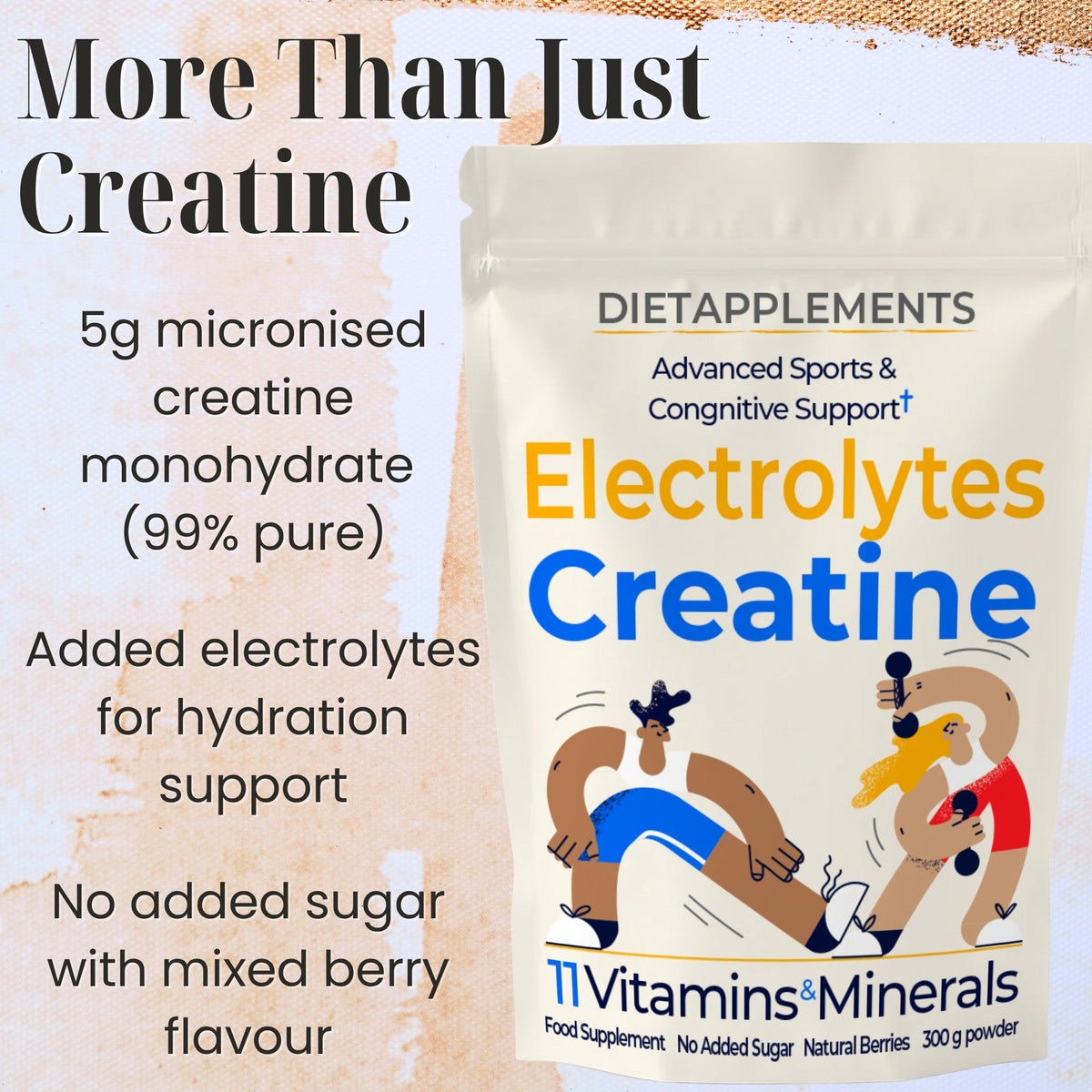 Complete Sports & Cognition Creatine, Electrolytes With 11 Vitamins & Minerals
