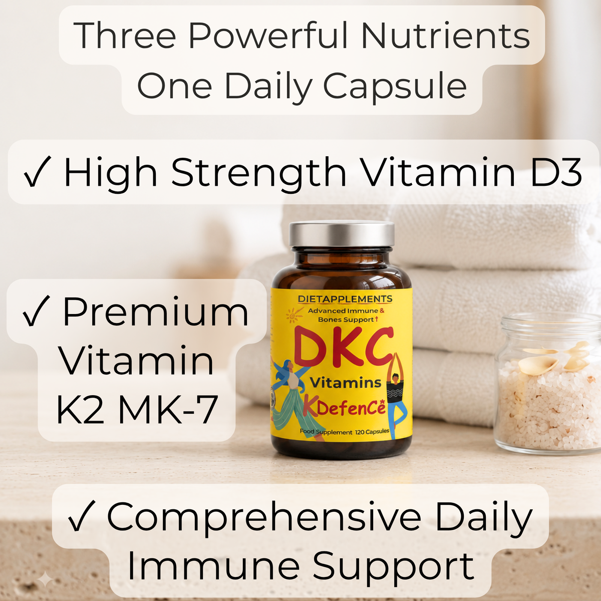 Vitamin D3, Vitamin K2 & Vitamin C