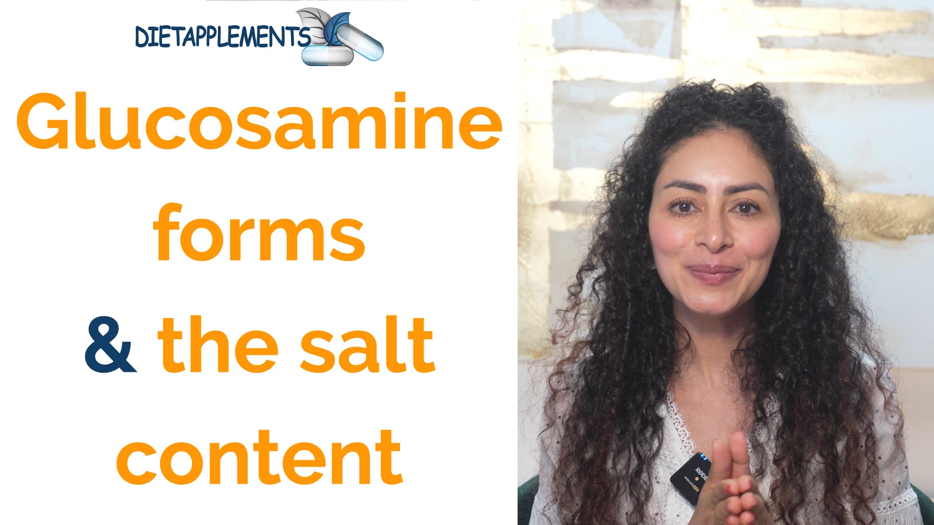 Glucosamine forms and the salt content