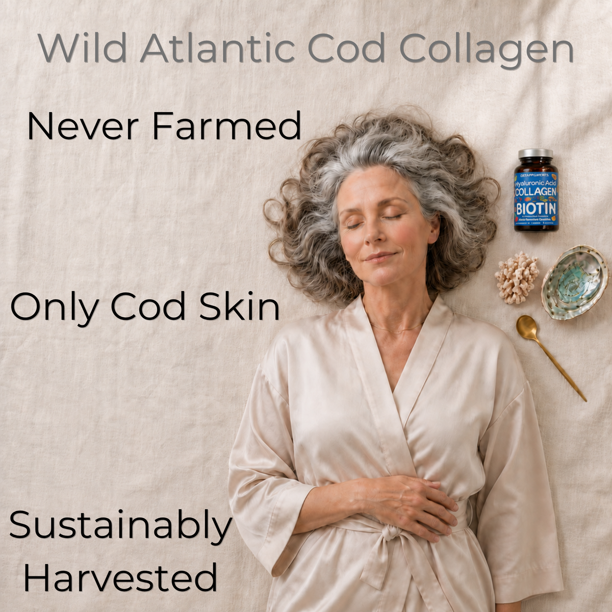 Marine Collagen, Hyaluronic Acid, Biotin, Vitamins, Minerals & Superfood - 35 Ingredients