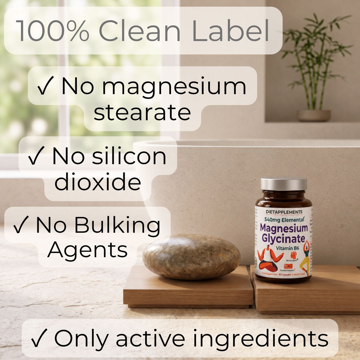 Magnesium Glycinate & Vitamin B6 for the Nervous System & Fatigue