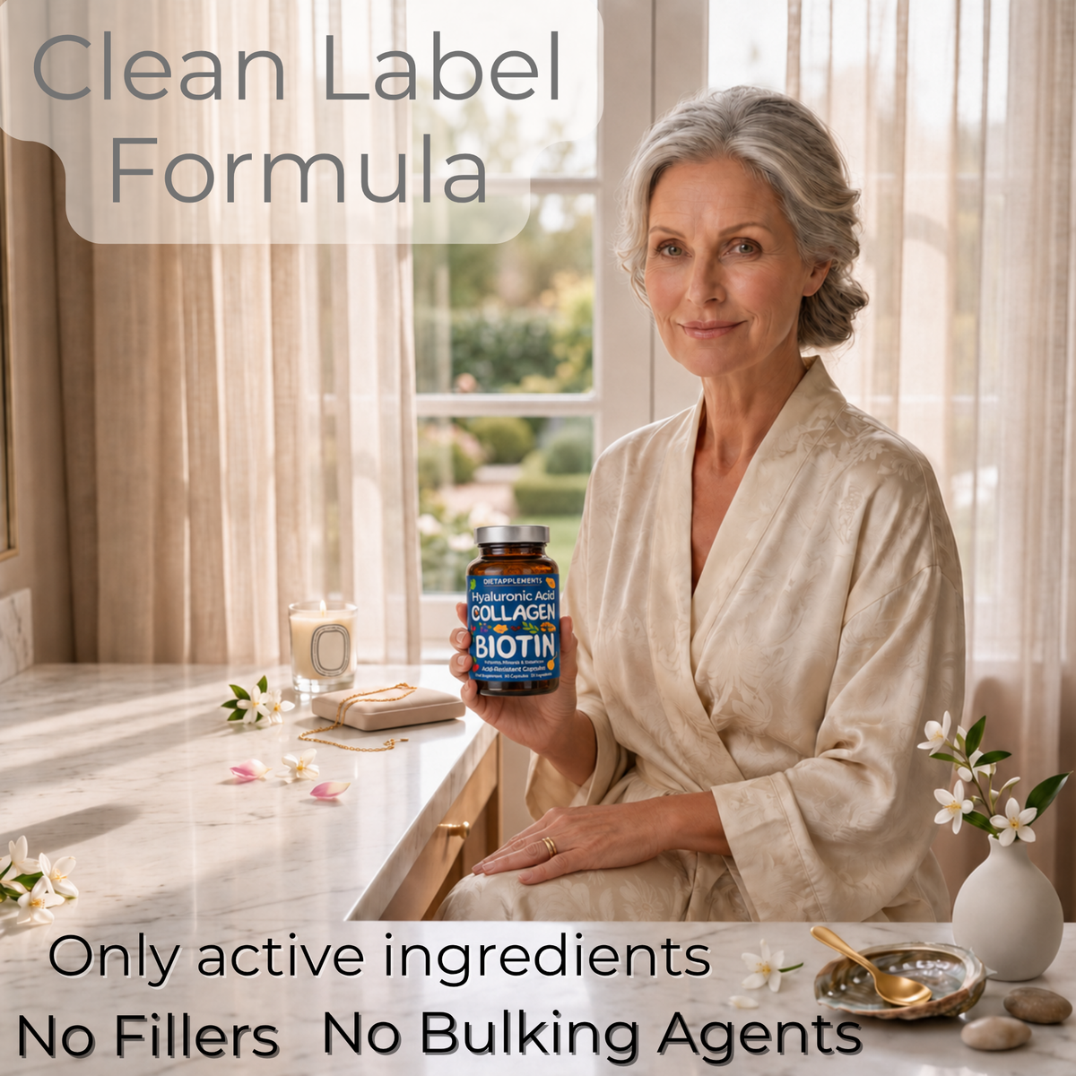 Marine Collagen, Hyaluronic Acid, Biotin, Vitamins, Minerals & Superfood - 35 Ingredients