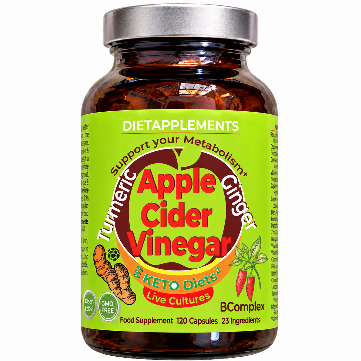 Raw Unfiltered Apple Cider Vinegar with the Mother, Vitamins & Minerals Complex