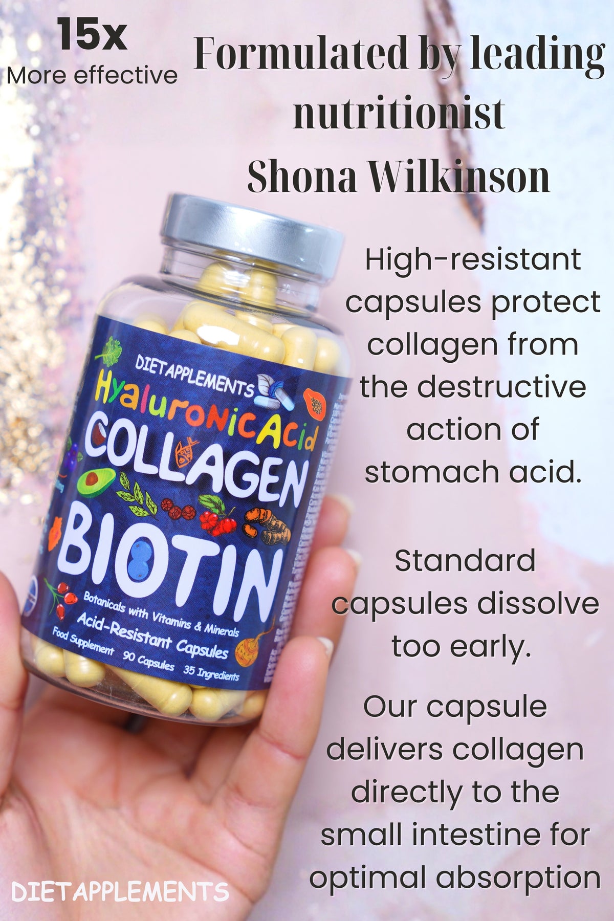 Complete Hair, Skin, Nails Supplement! Marine Collagen, Hyaluronic Acid, Biotin, Vitamins, Minerals, Superfood - 35 Ingredients