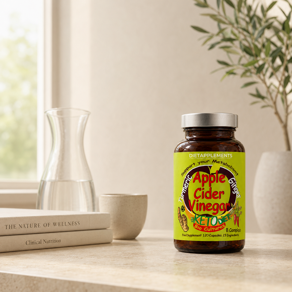 Raw Unfiltered Apple Cider Vinegar with the Mother, Vitamins & Minerals Complex