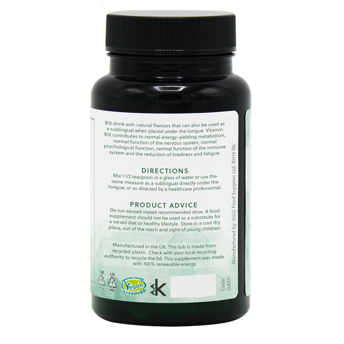 Vitamin B12 Drink Powder - 50g Vegan Powder