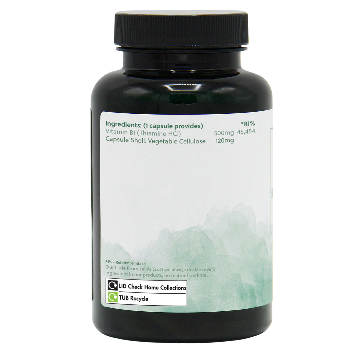Vitamin B1 Thiamine HCl 500mg - 90 Vegan Capsules