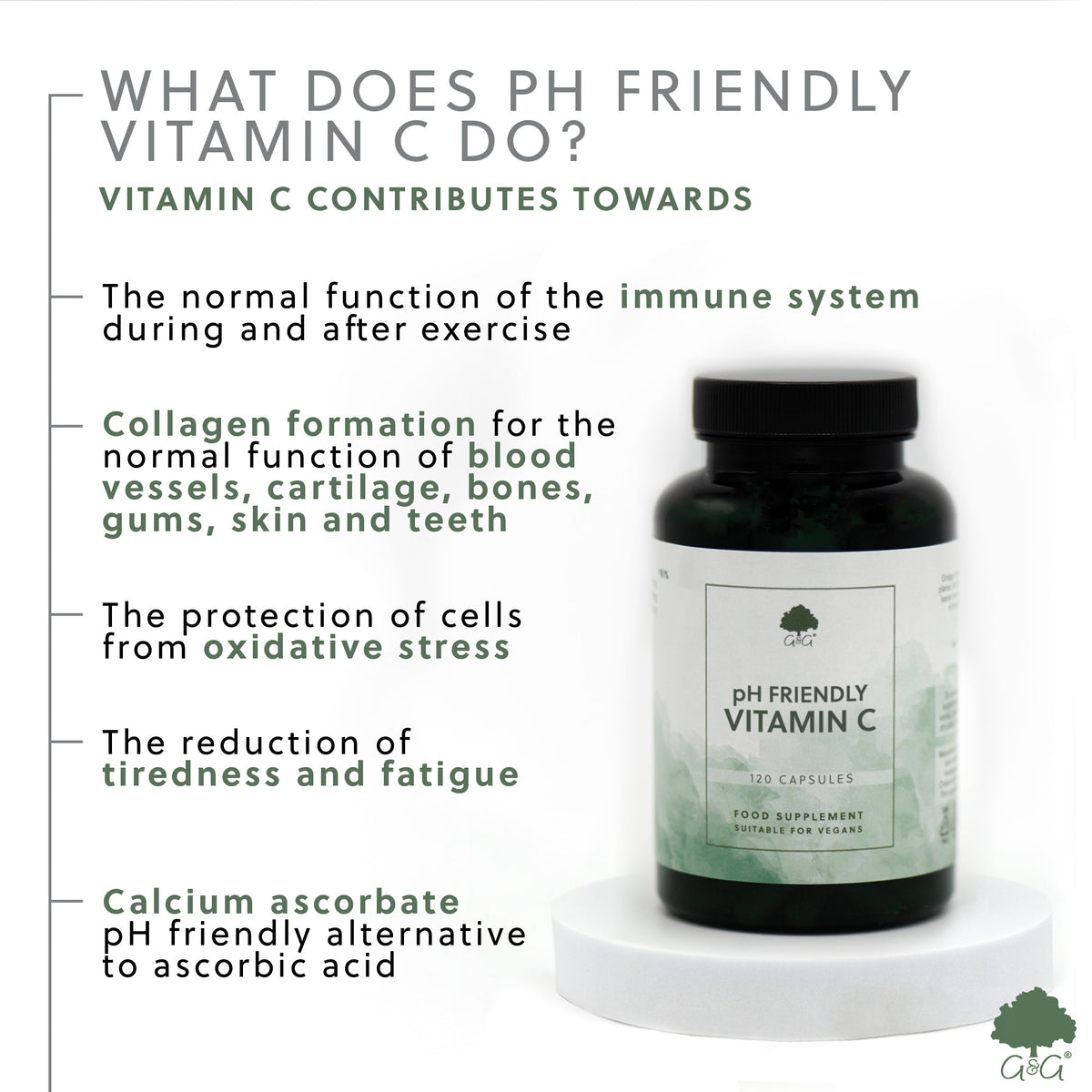 pH Friendly Vitamin C - 120 vegan Capsules