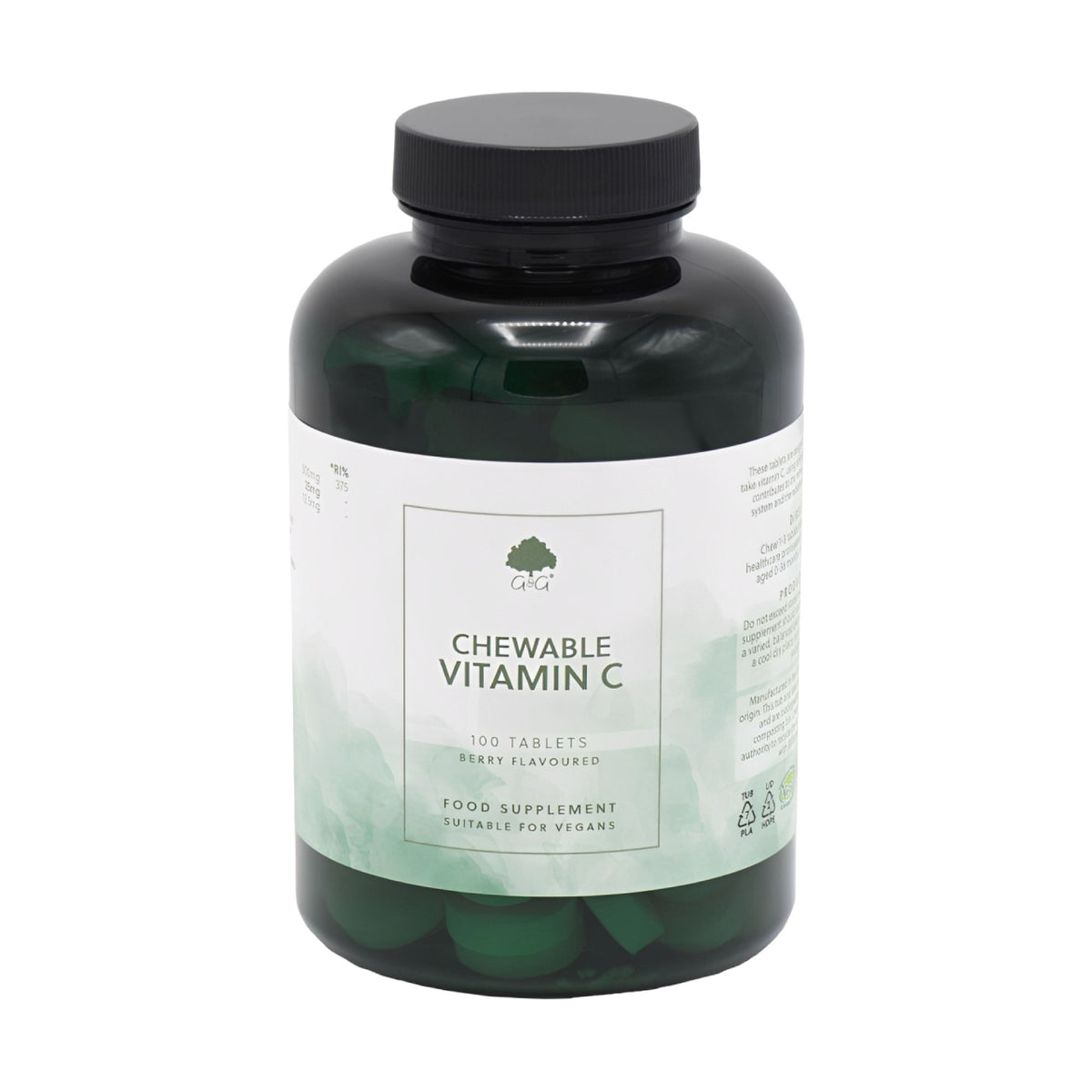 Chewable Vitamin C Tablets - 100 Vegan Tablets