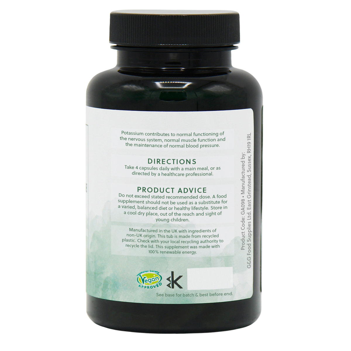 Potassium Gluconate  - 120 Vegan Capsules