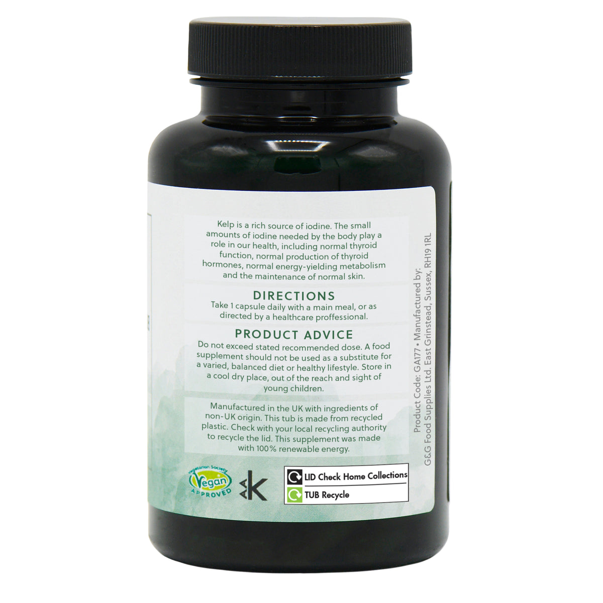 Organic Kelp 500mg - 120 vegan capsules