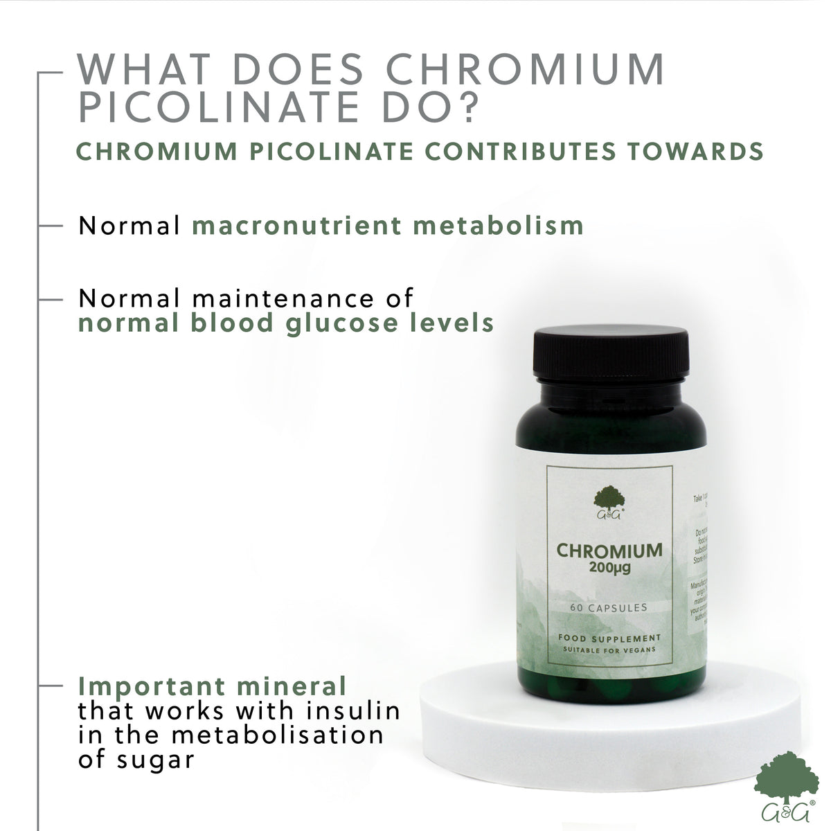 Chromium Picolinate - 60 Vegan Capsules
