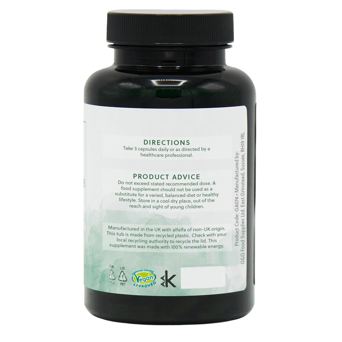 Organic Alfalfa - 120 Vegan Capsules
