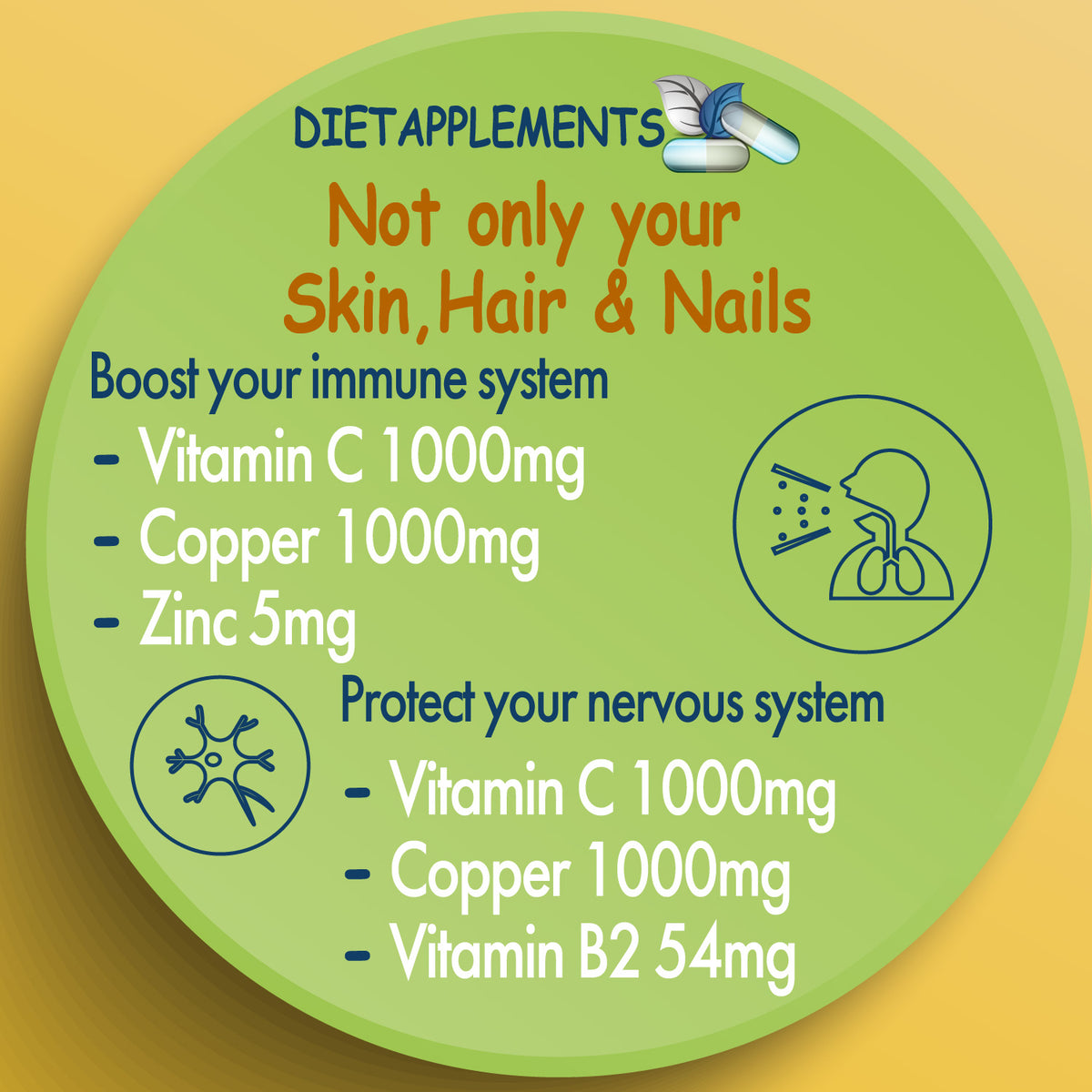 Marine Collagen, Hyaluronic Acid, Biotin, Vitamins & Minerals Complex