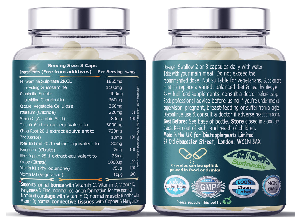 Glucosamine, Chondroitin, Turmeric, Vitamins & Minerals Complex
