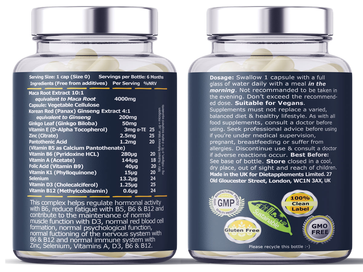 Maca, Korean Red Ginseng & Ginkgo Biloba Complex