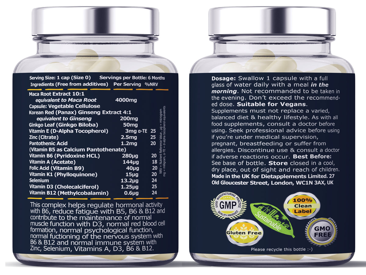 Maca, Korean Red Ginseng & Ginkgo Biloba Complex