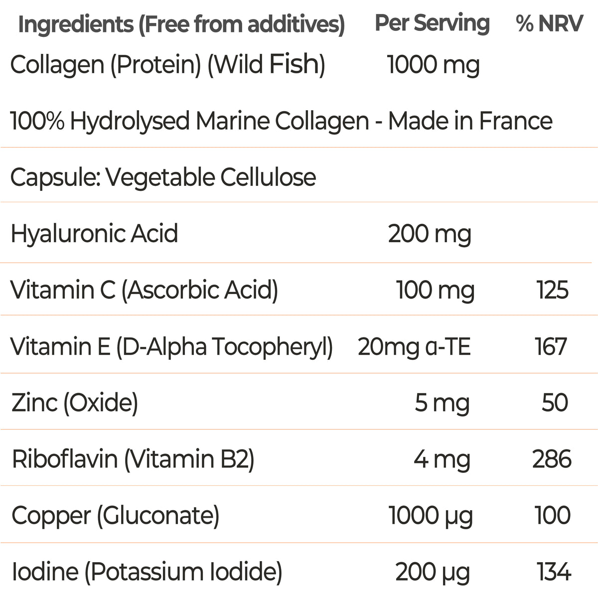 Marine Collagen & Hyaluronic Acid Complex