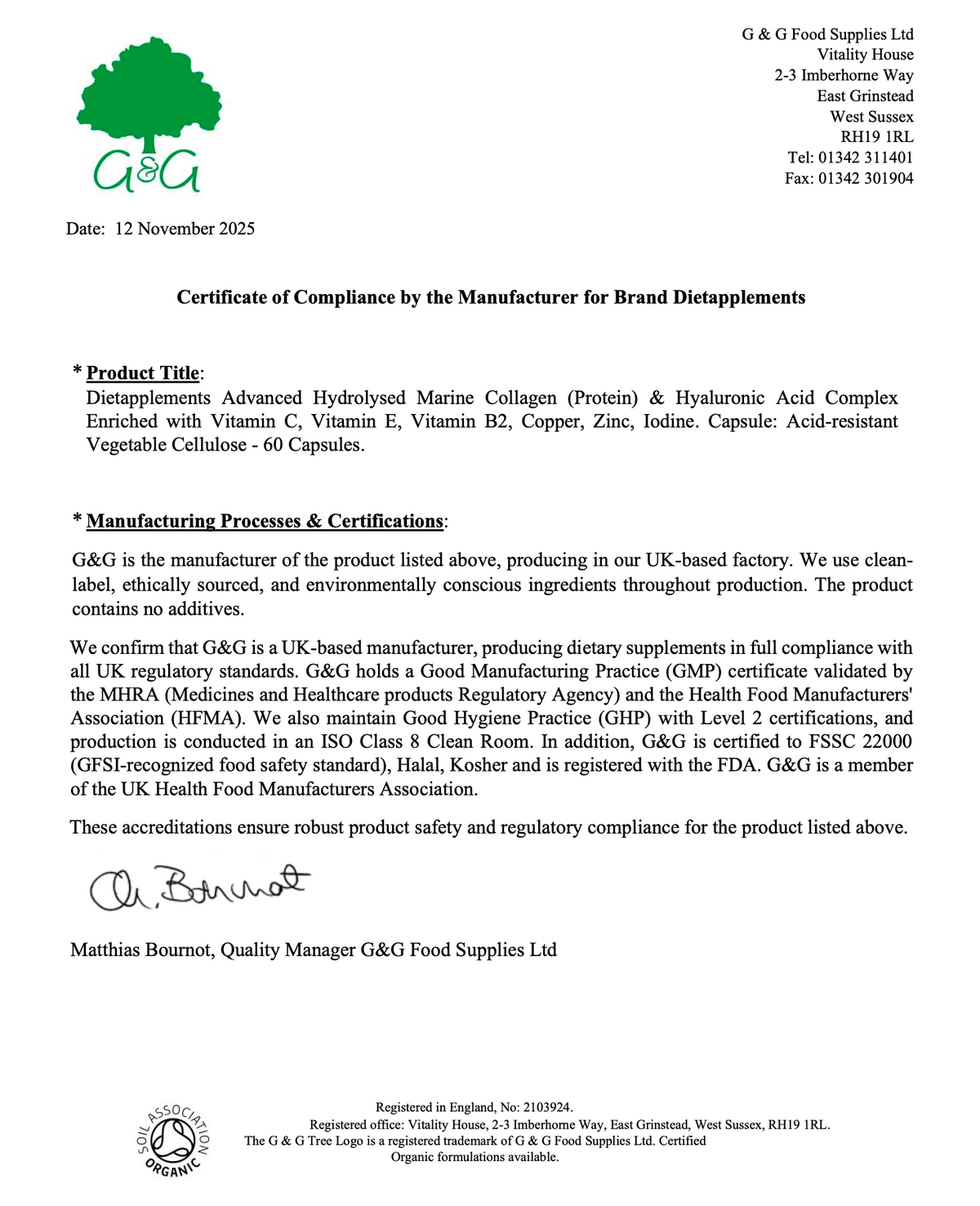 Marine Collagen & Hyaluronic Acid Complex