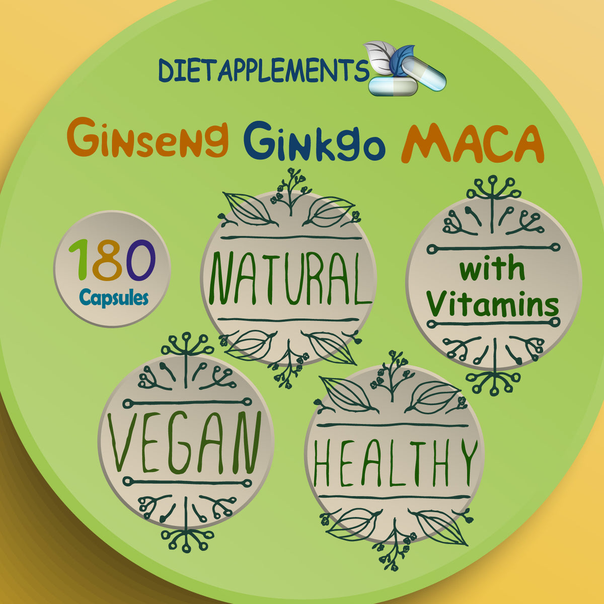 Maca, Korean Red Ginseng & Ginkgo Biloba Complex