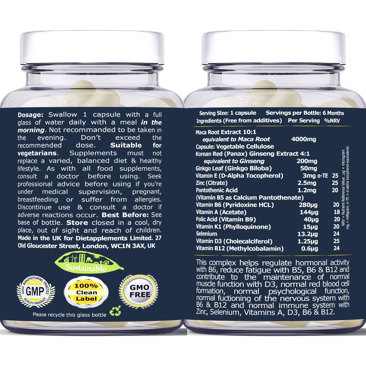Maca, Korean Red Ginseng & Ginkgo Biloba Complex