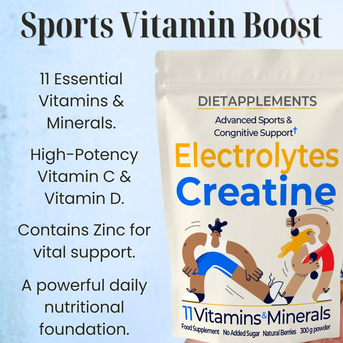 Complete Sports & Cognition Creatine, Electrolytes With 11 Vitamins & Minerals
