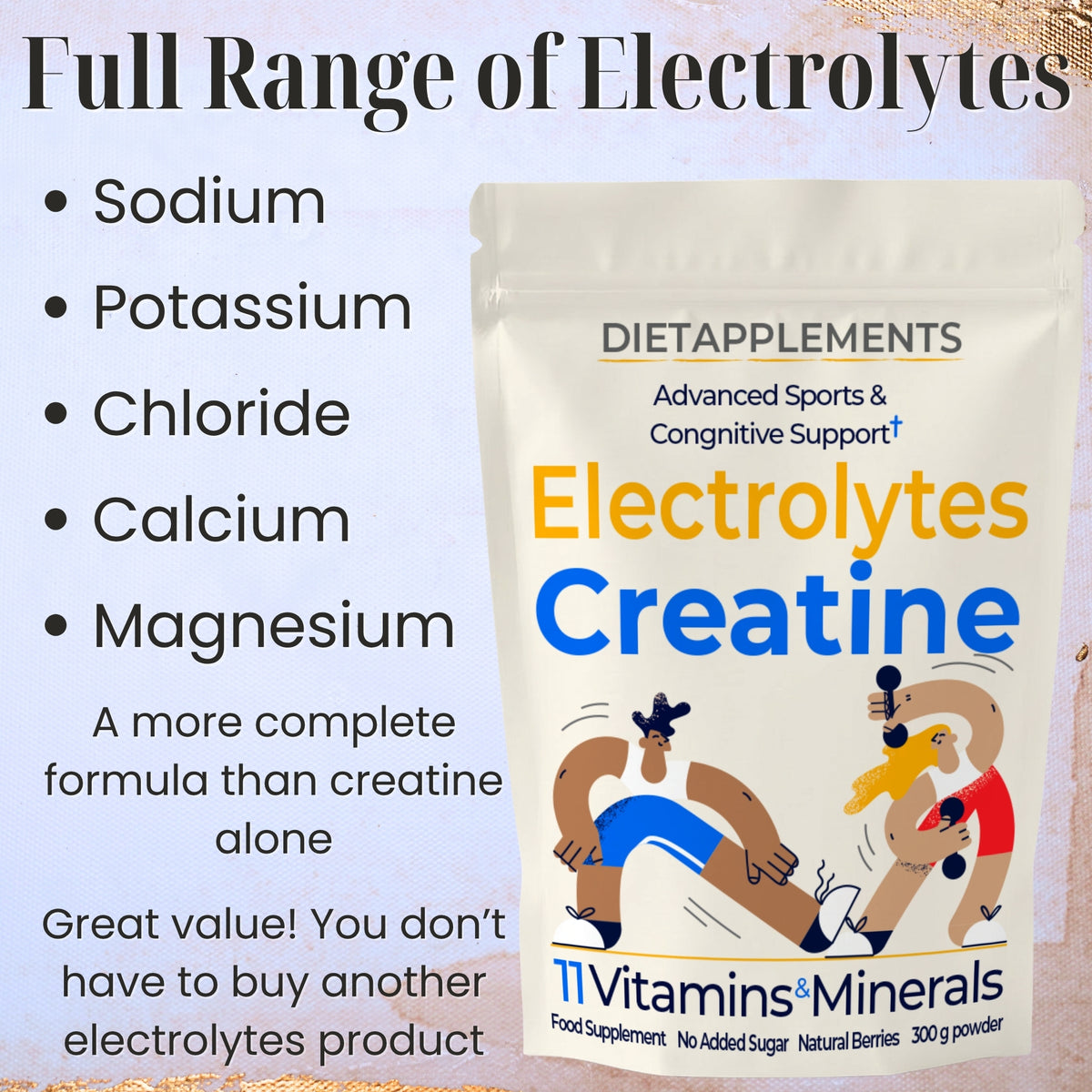 Complete Sports & Cognition Creatine, Electrolytes With 11 Vitamins & Minerals
