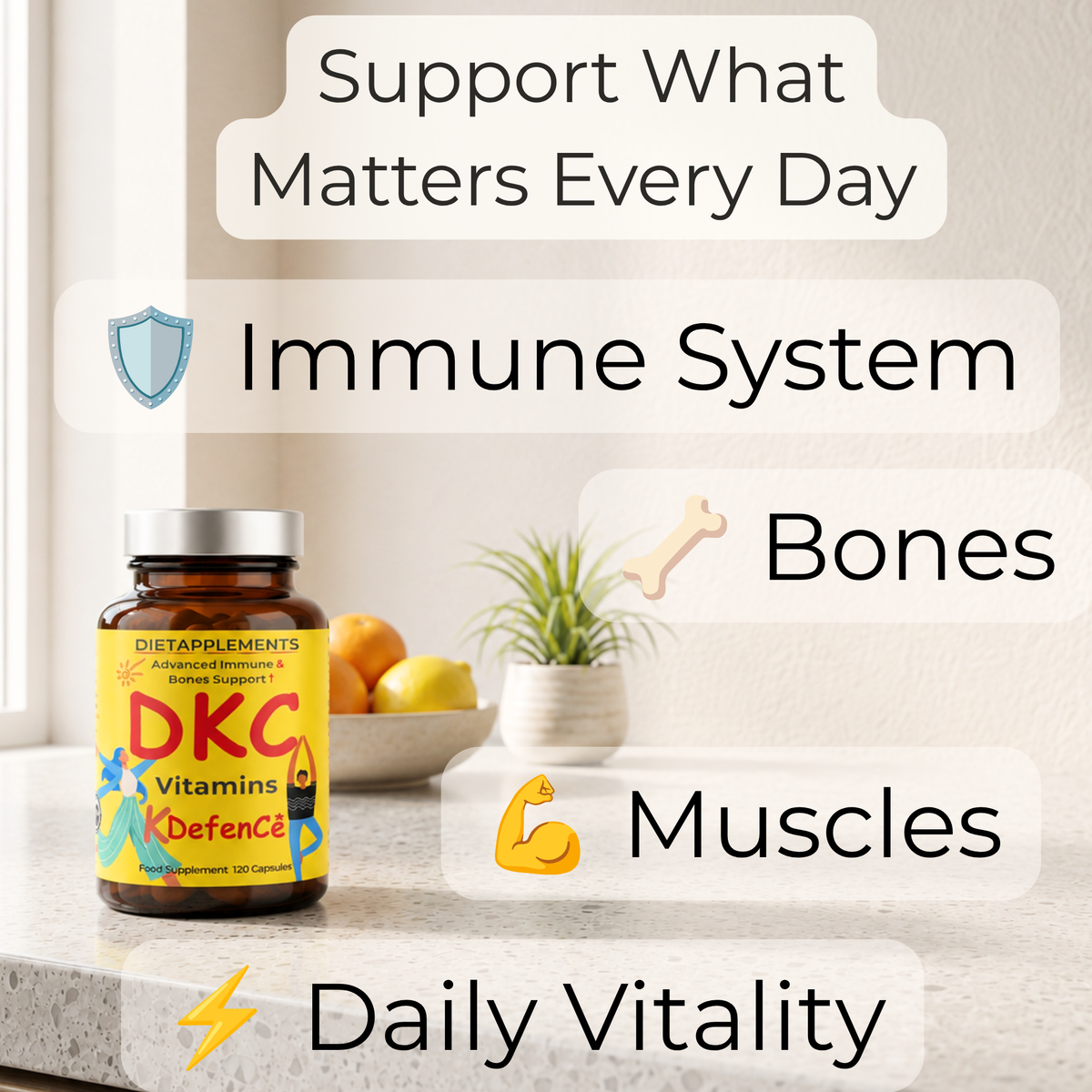 Vitamin D3, Vitamin K2 & Vitamin C