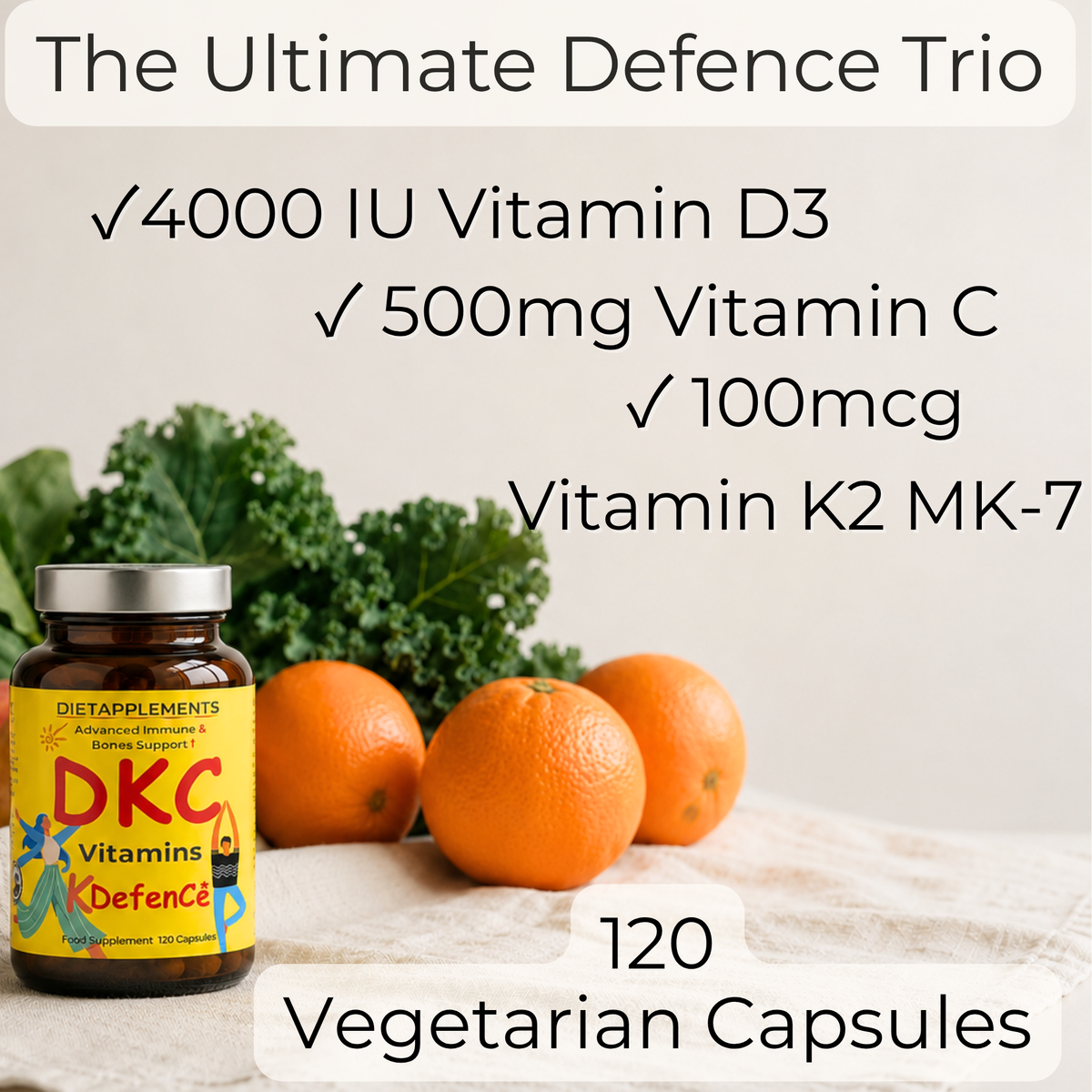 Vitamin D3, Vitamin K2 & Vitamin C
