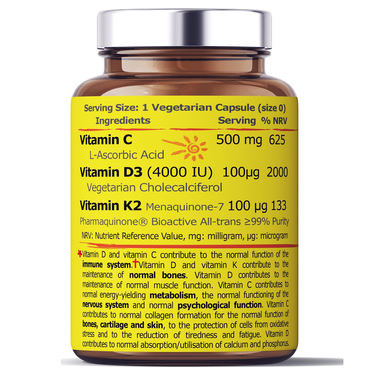 Vitamin D3, Vitamin K2 & Vitamin C