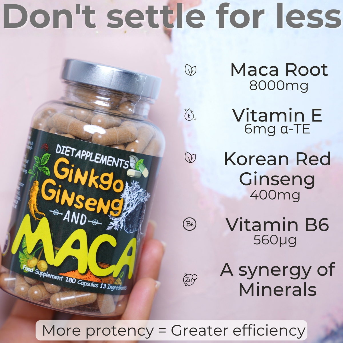 Maca, Korean Red Ginseng & Ginkgo Biloba Complex