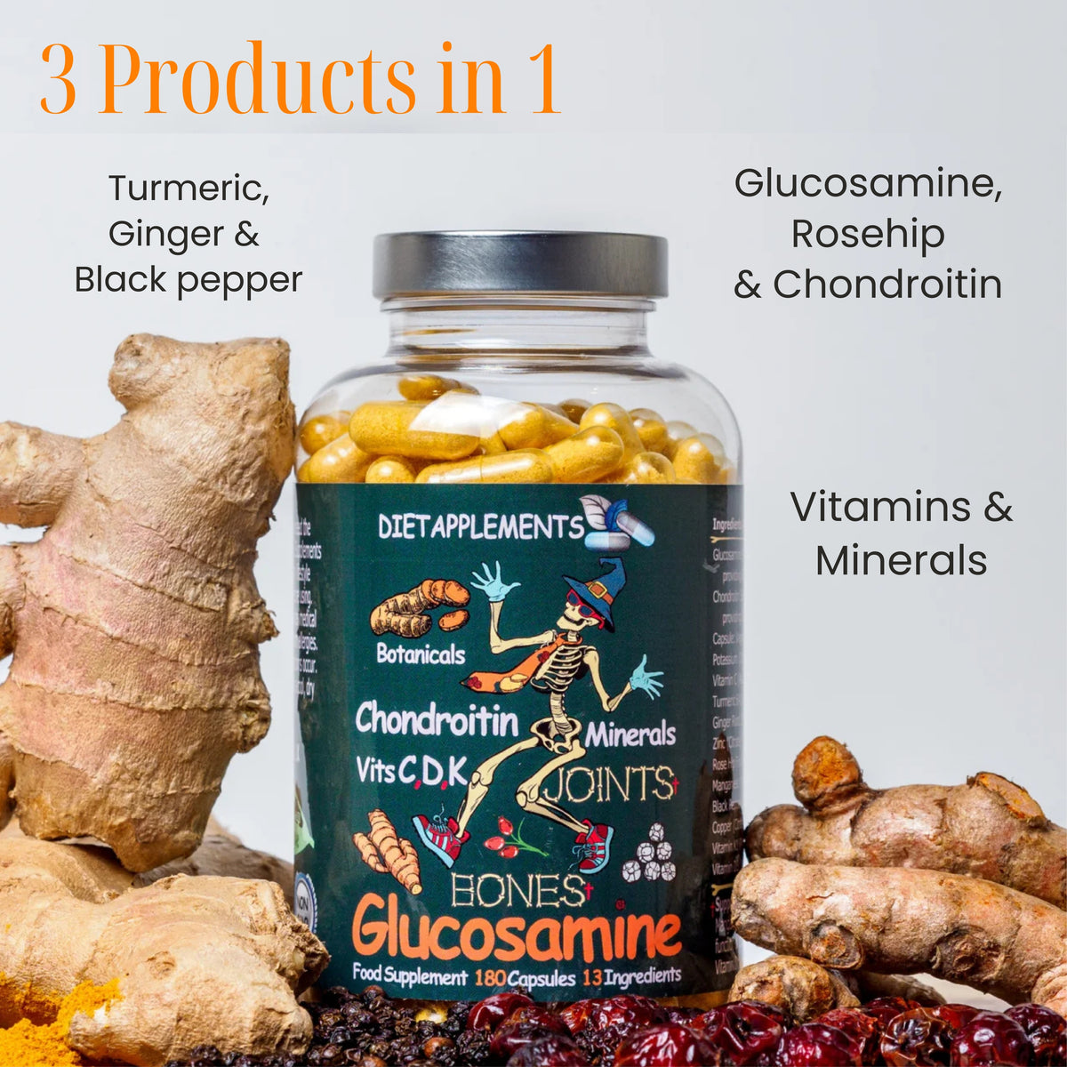 Glucosamine, Chondroitin, Turmeric, Vitamins & Minerals Complex